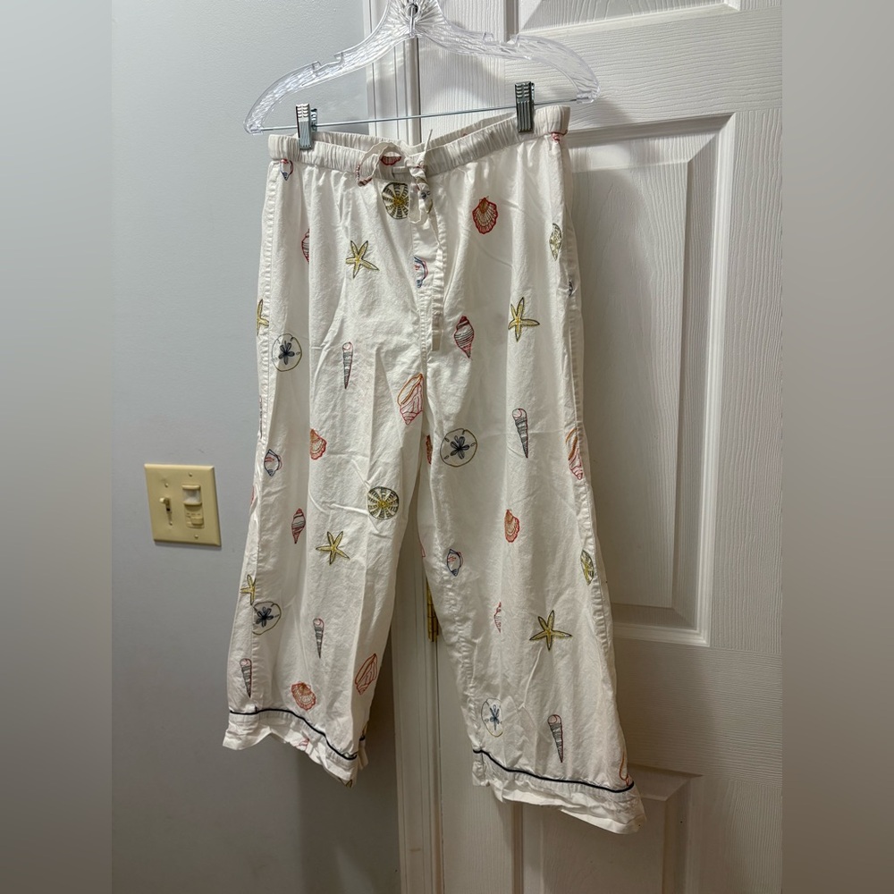 Printfresh Embroidered Sea Shell Print Cropped Co… - image 1